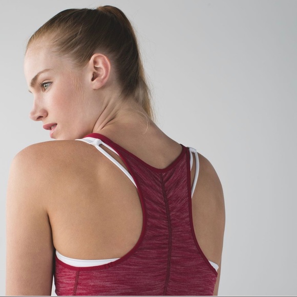Lululemon What The Sport Singlet Size 6 Cranberry - Picture 2 of 12